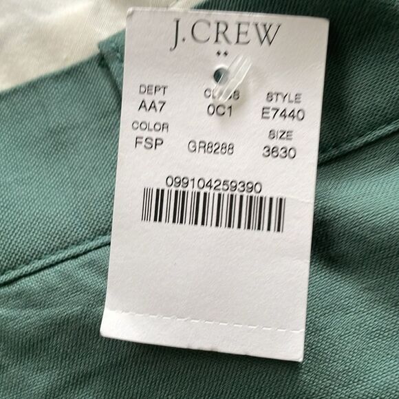 J. Crew The Sutton Green Chinos Sz 36/30 NWT - Picture 8 of 10